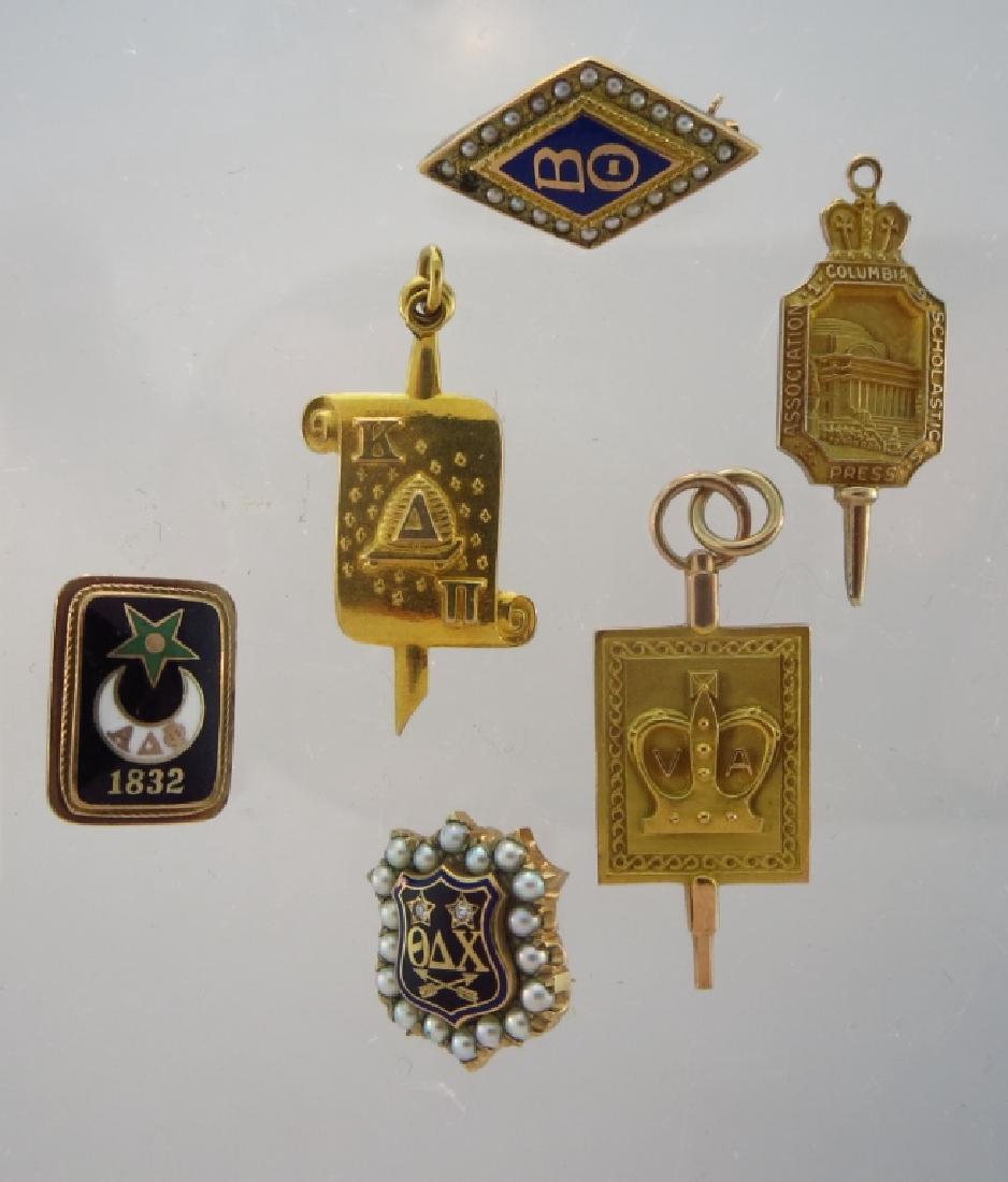 (6) 10k Gold Fraternal Keys & Pins (1 of 5)