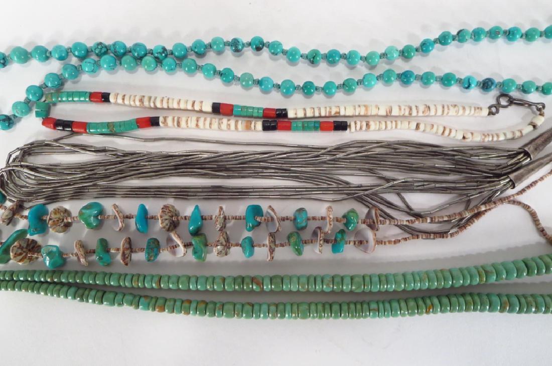 8 Southwestern Necklaces; bolos, beads etc. (1 of 4)