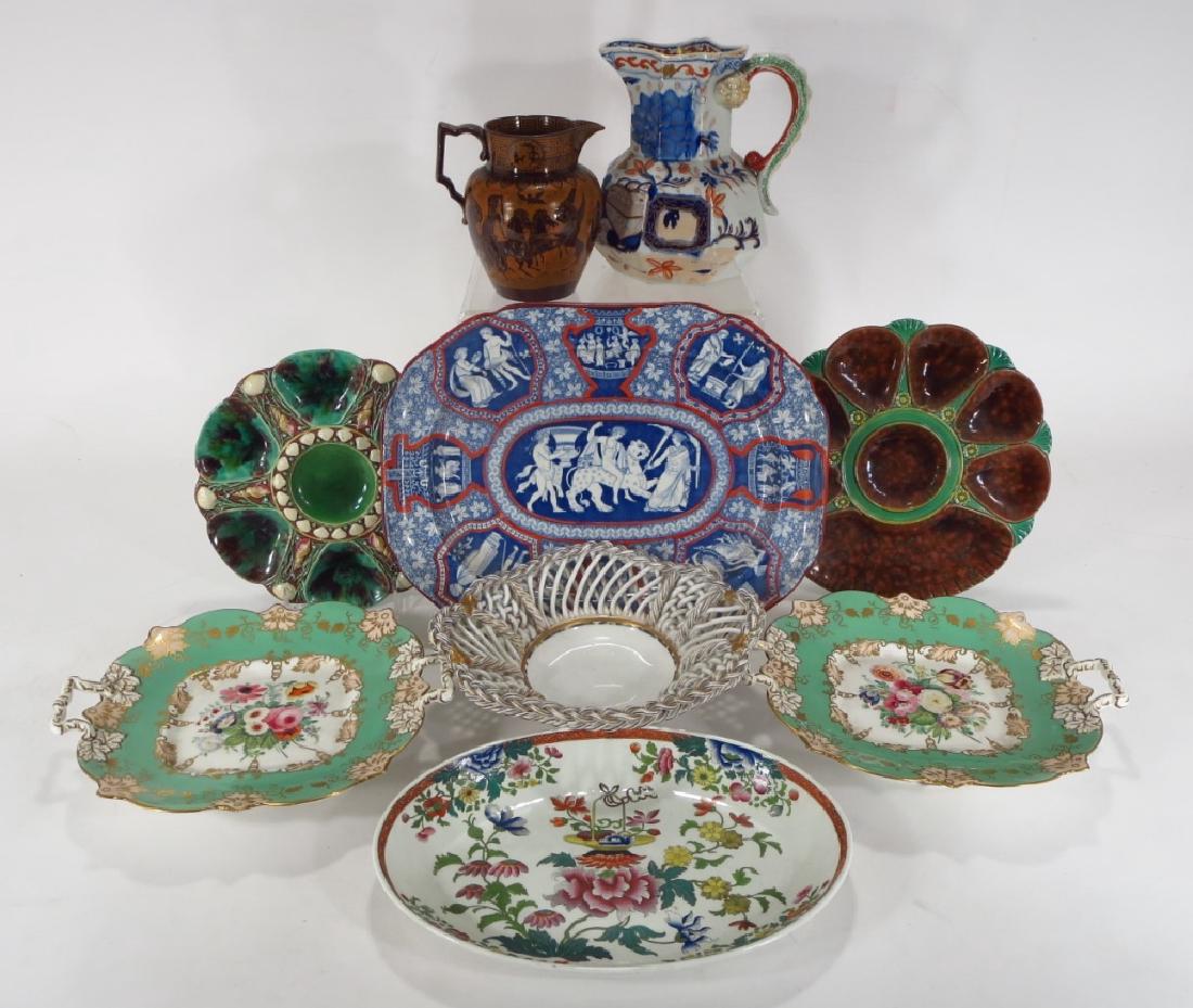 Lot of 9 English Ceramics Minton Wedgwood etc 19th (1 of 7)