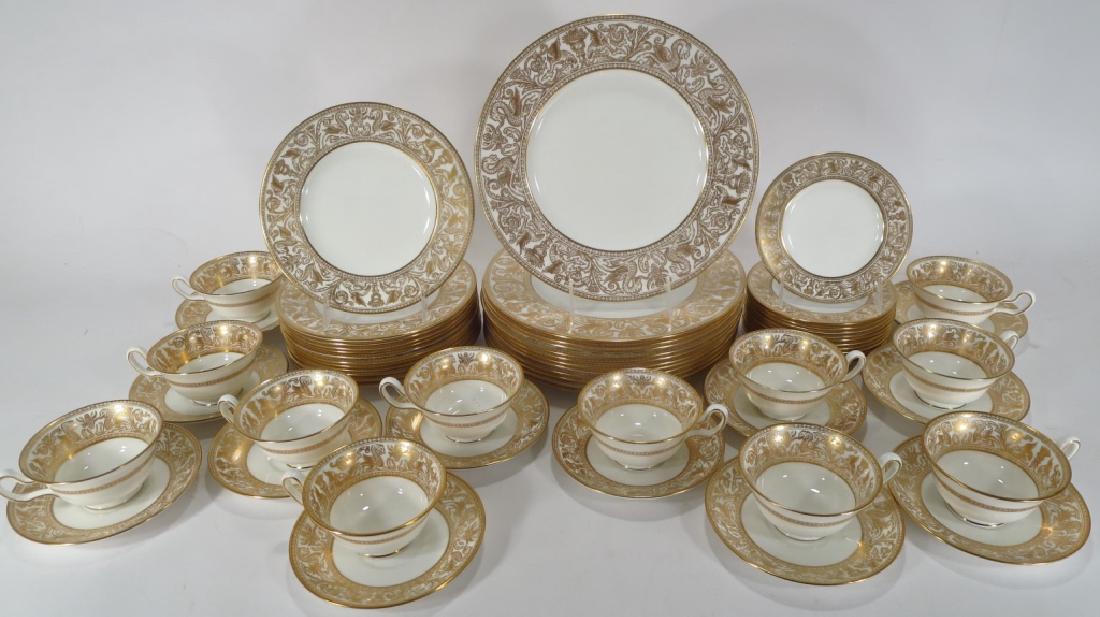 60 Wedgwood Dinner Service for 12 Gold Florentine (1 of 4)
