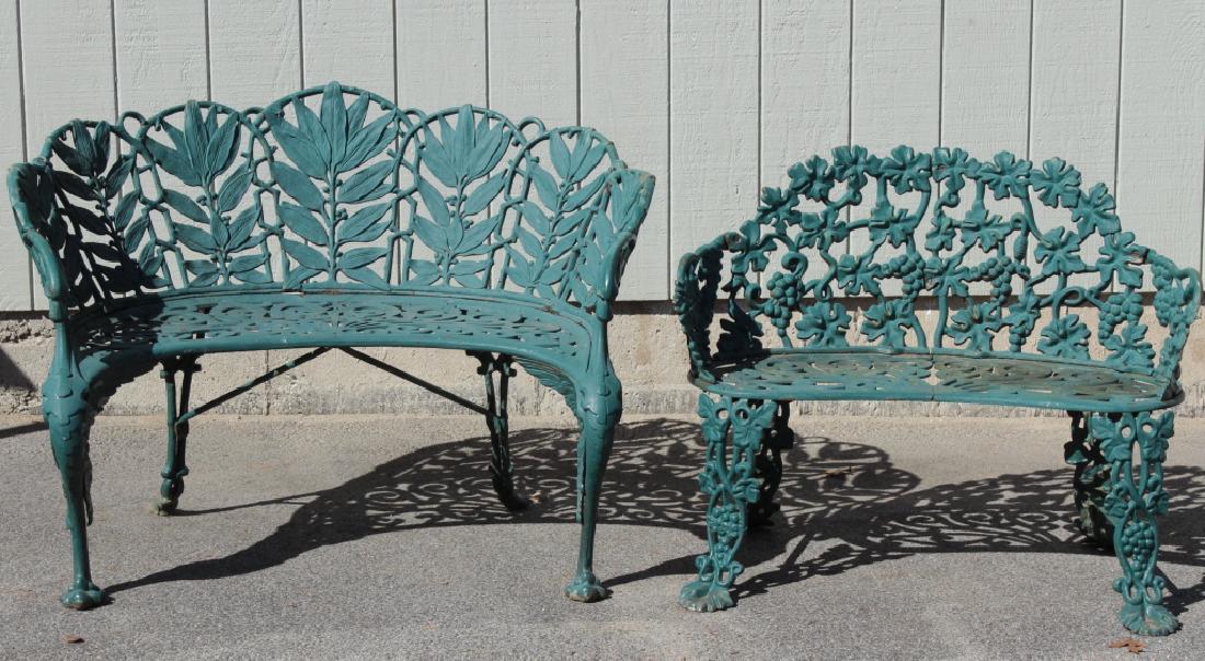 Two Victorian Style Cast Iron Benches (1 of 6)