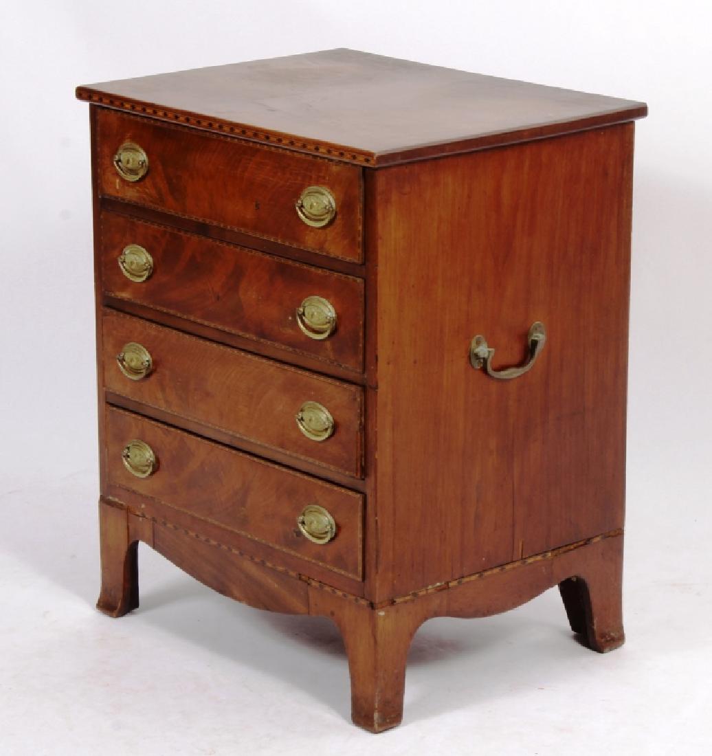 American Cherry/Mahogany Inlaid  Chest,19th C. (1 of 5)