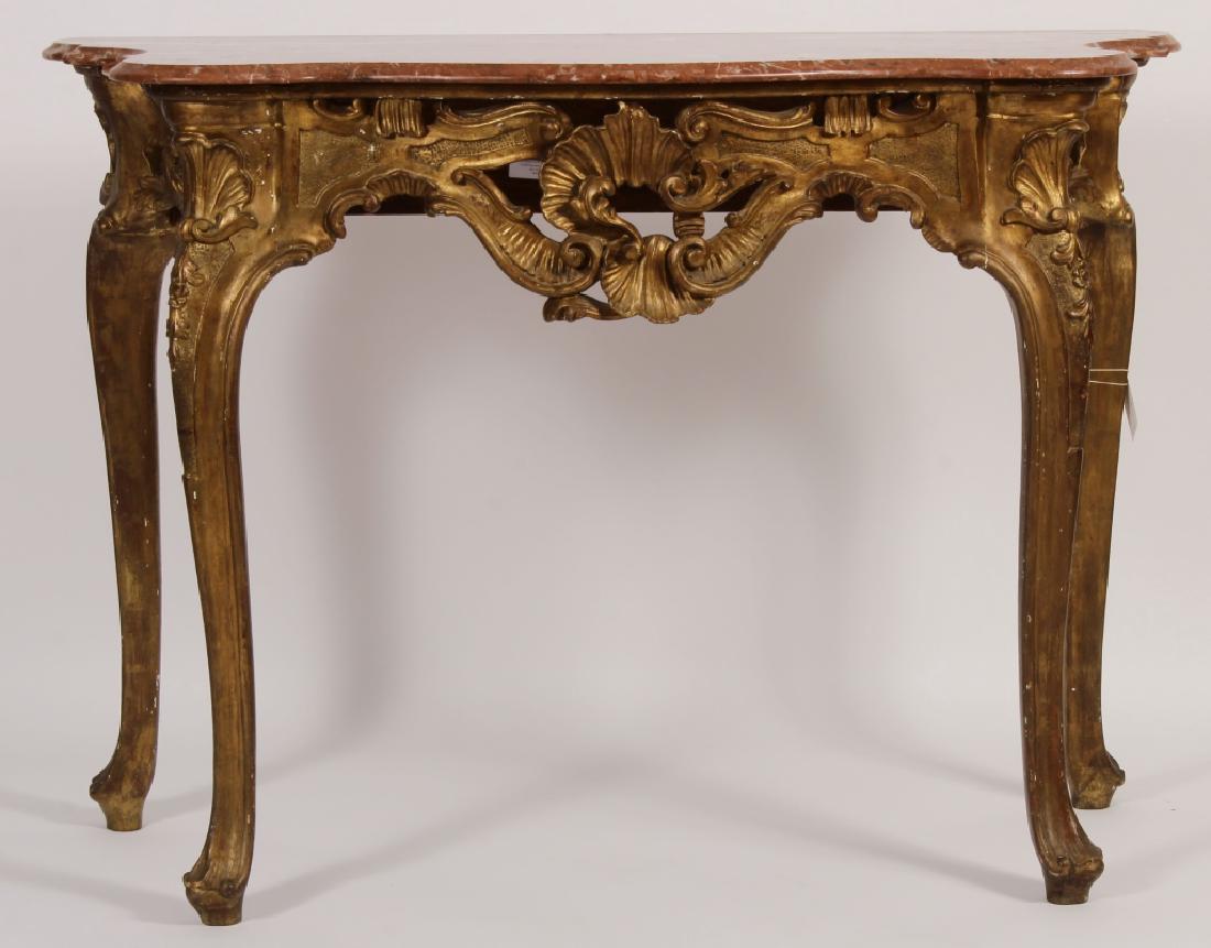 Louis XVI Style Console Tablet with Marble Top (1 of 5)