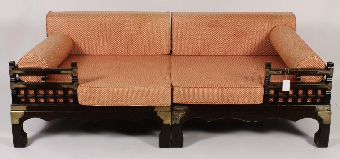 Asian Style Day Bed in 2 Sections, Loose Cushions (1 of 4)