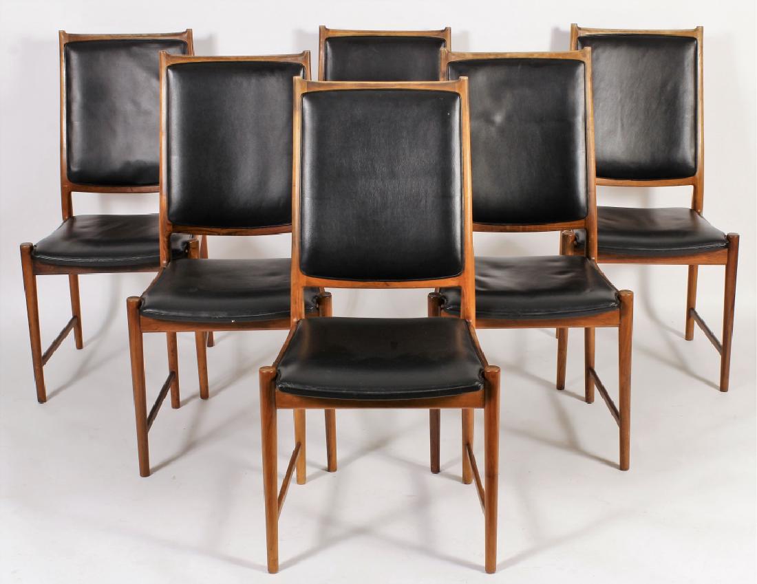 Six Norwegian Teak & Leather Dining Chairs (1 of 4)