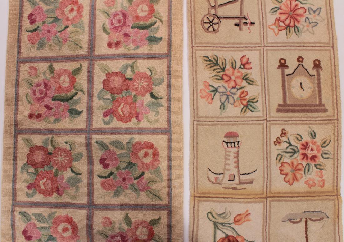 Two Hooked Hall Runners with Floral Motifs (1 of 7)