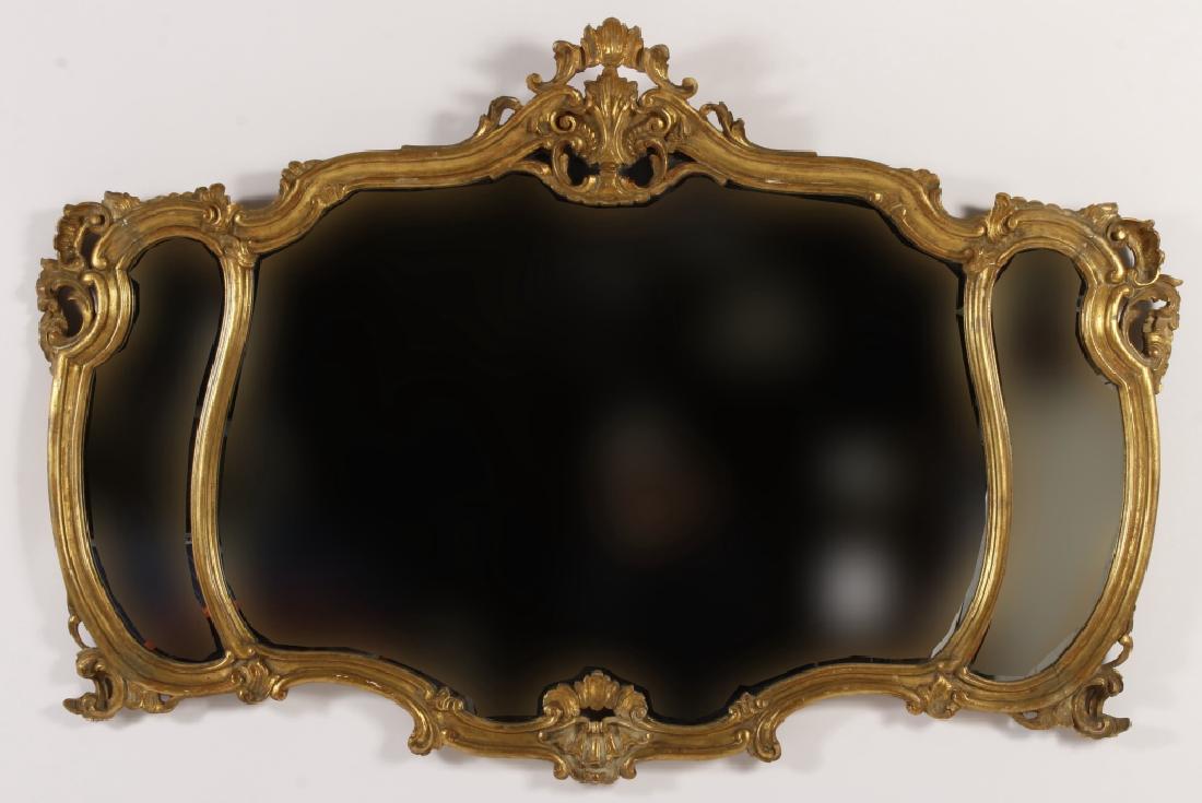 Rococo Style  Giltwood Over Mantle Mirror (1 of 4)