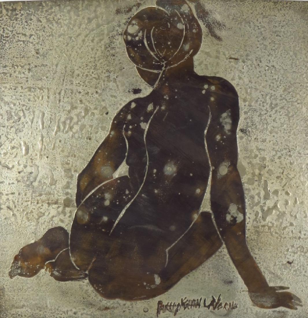 4 Philip and Kevin Laverne Bronze Wall Plaques: Four Philip and Kevin Laverne Bronze Nude Figural Wall Plaques, 20th C.,signed (RMJUN3100/4){MM} Measurements:10 x 10 x 1/2"