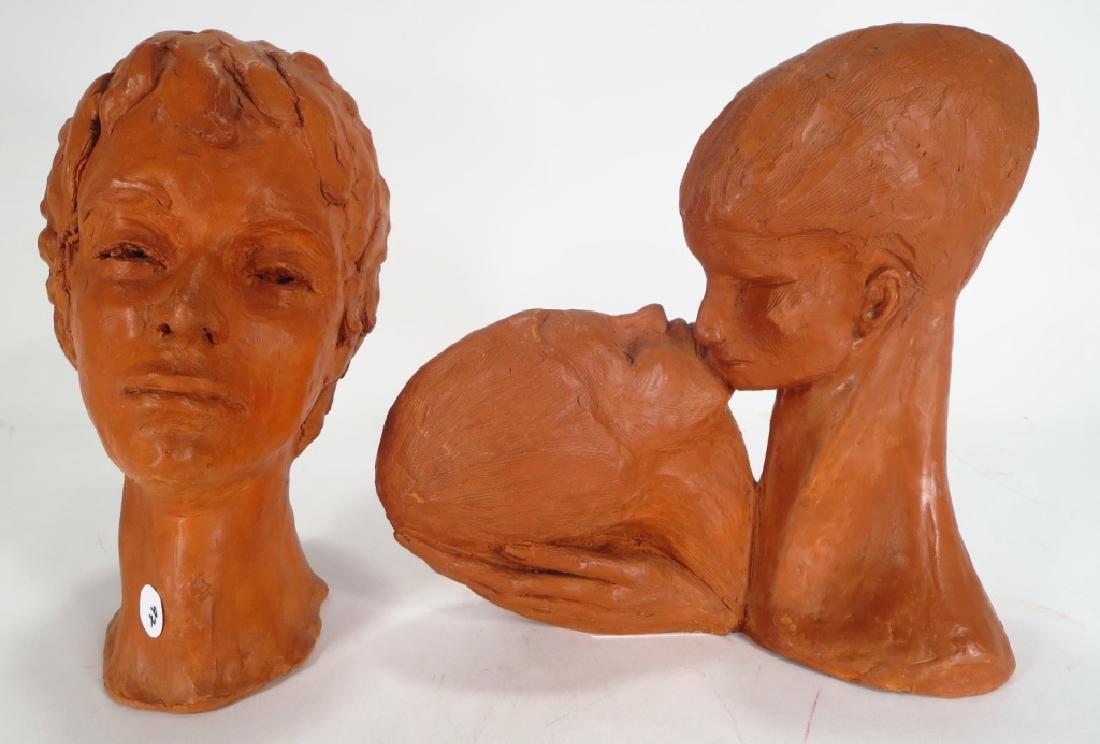 M. Reventlow, Am, 1915-2014, 2 Terracotta Busts (1 of 5)