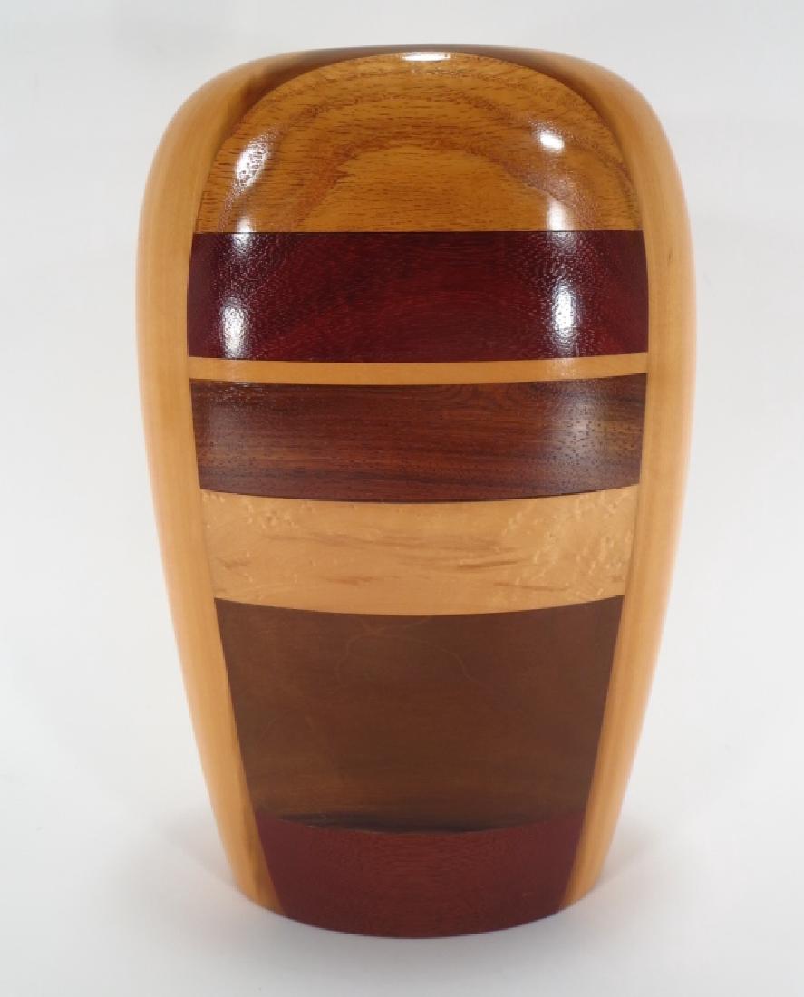 Paul LaMontagne Wood Sculpture, Signed.: Paul LaMontagne, American, 20/21st C., wood sculpture, signed on bottom. (Q30E543207){WK} Property Title: From an East 54th Street Manhattan Estate Measurements:15 H x 9 W x 3 D