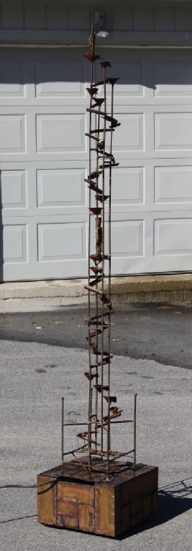 Hans Van de Bovenkamp, Bronze Sculptural Fountain: Hans Van de Bovenkamp, American, b. 1938, Sculptural Fountain, bronze. (RMJUN3207){WK} Measurements:80 H x 14.5 Sq.