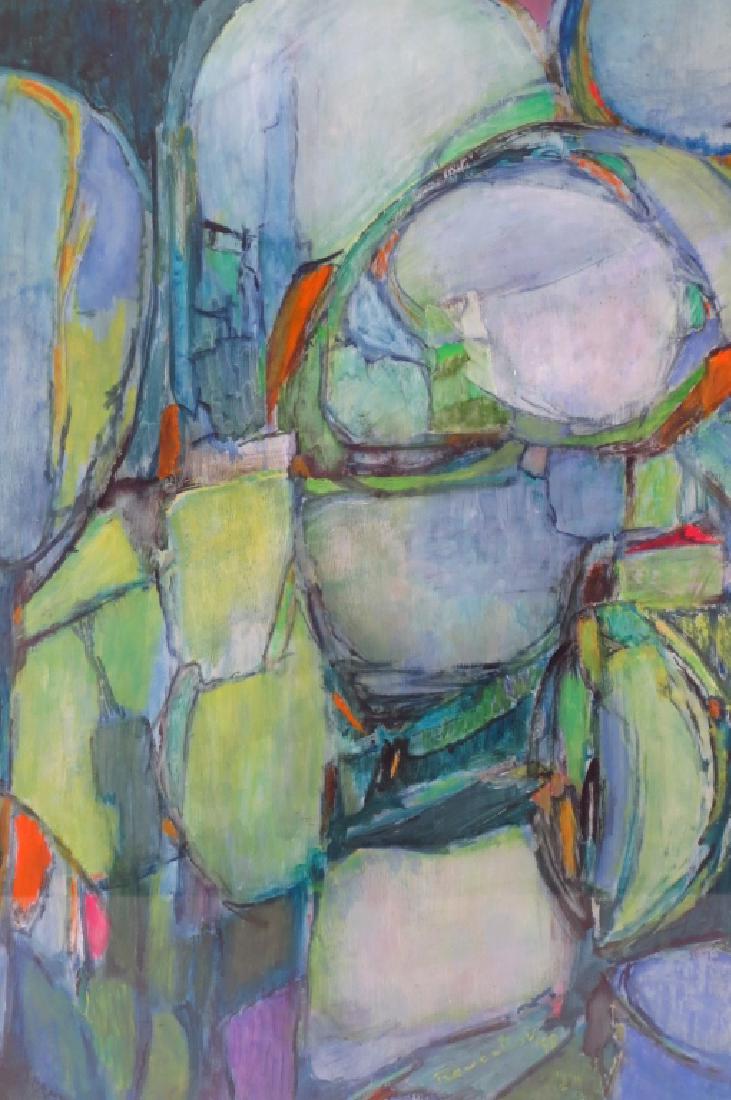 M. Reventlow, Abstract Forms, Oil on Paper, '84 (1 of 4)