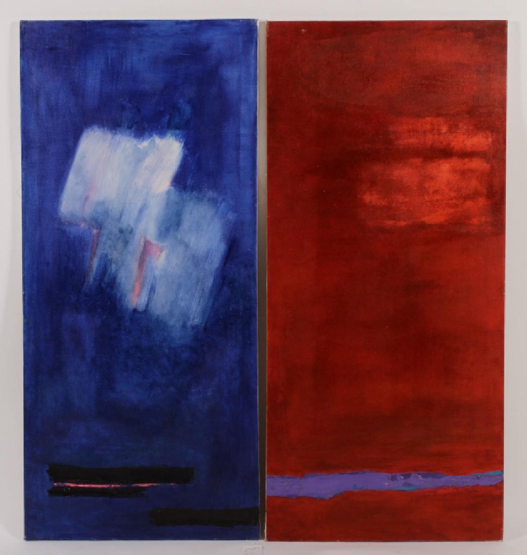M. Reventlow, 1915-2014, 2 Color Field Oils, '84 (1 of 5)