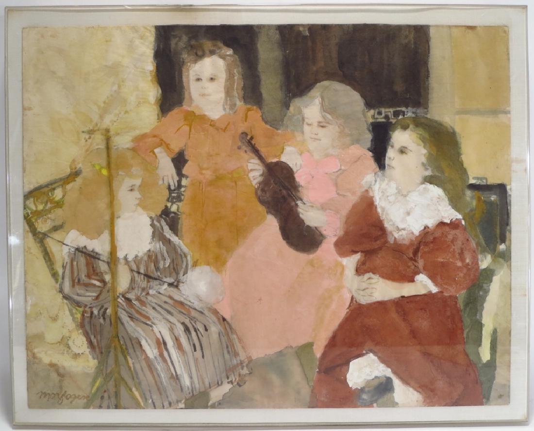 Elaine Morfogan,Am.,Music Lesson,pastel,W/C (1 of 4)