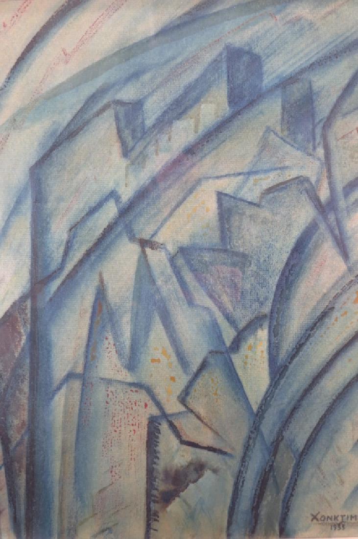 Harry Knox Smith,Am.,Crops Up Somewhere, W/C: Harry Knox Smith, Am.,1879-1957,Crops Up Somewhere, 1933, w/c on paper,signed and dated lower left, bears Richard York Gallery, NYC,Sold at Christie's New York, Rockefeller Center. Sold March 18,1987,