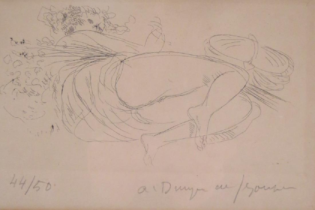 A. Dunoyer de Segonzac Reclining Figure Etching (1 of 5)