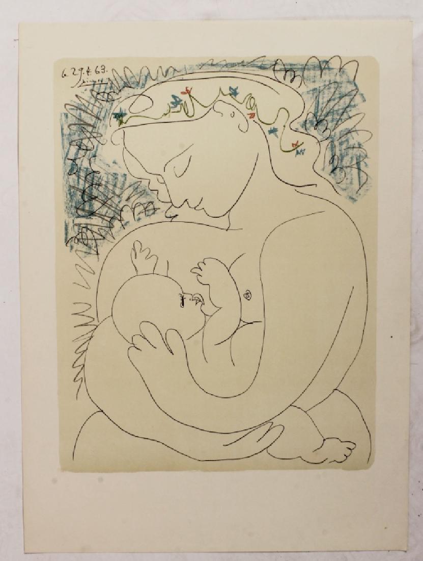 Pablo Picasso Maternite Lithograph in Colors 1963 (1 of 4)