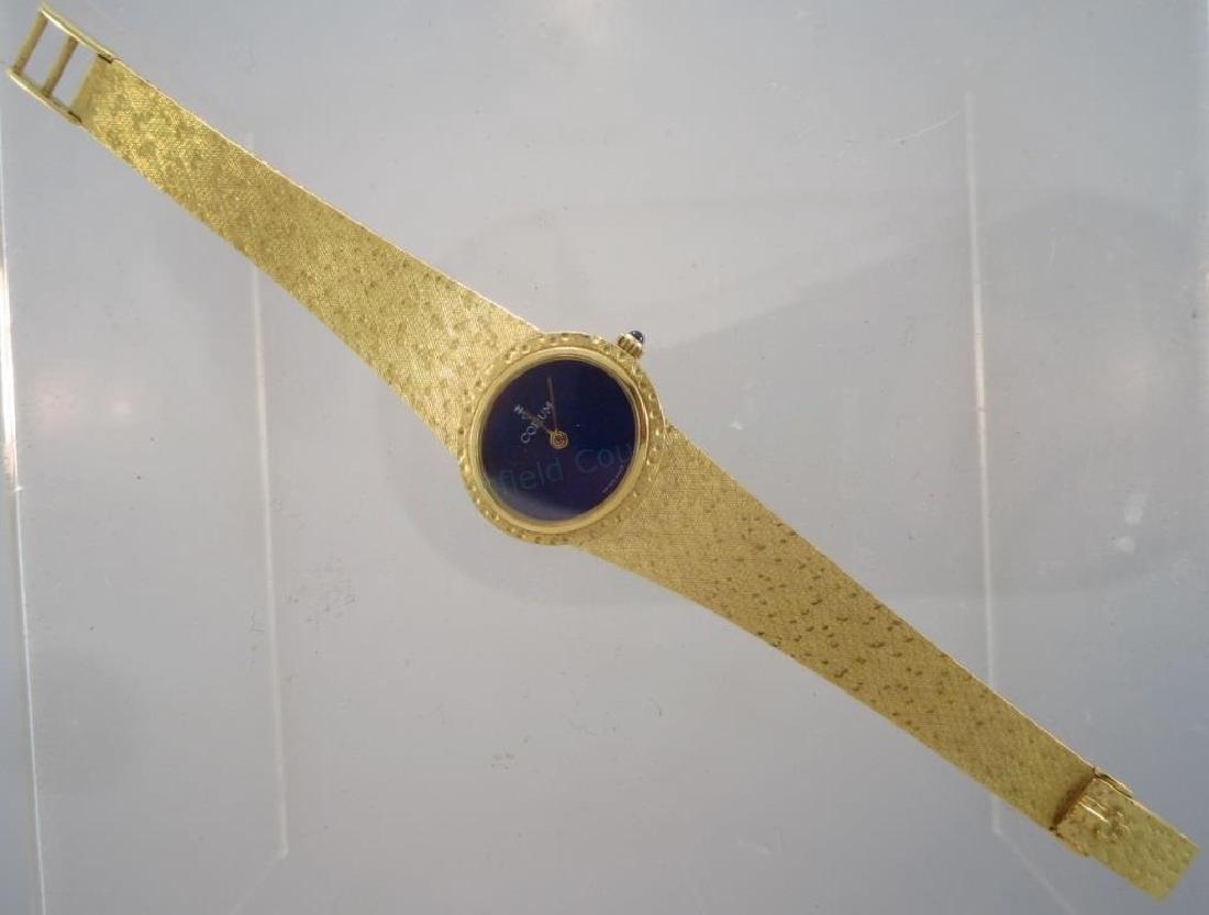 Corum 18 K Gold Lady's Watch Lapis Dial & Sapphire (1 of 7)