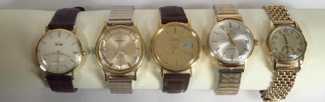Lot of 5 Men's Watches 2 Omega 2 Hamilton & Benrus (1 of 7)