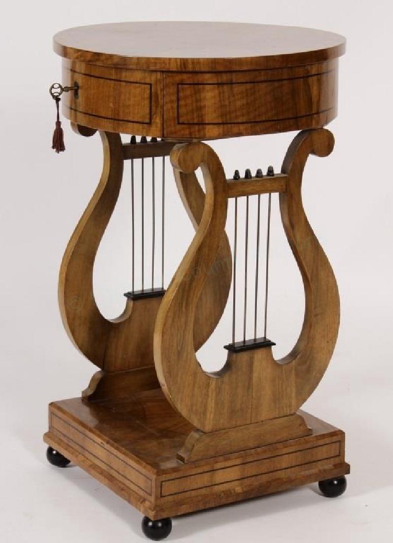 Biedermeier Lyre Side / Sewing Table (1 of 4)