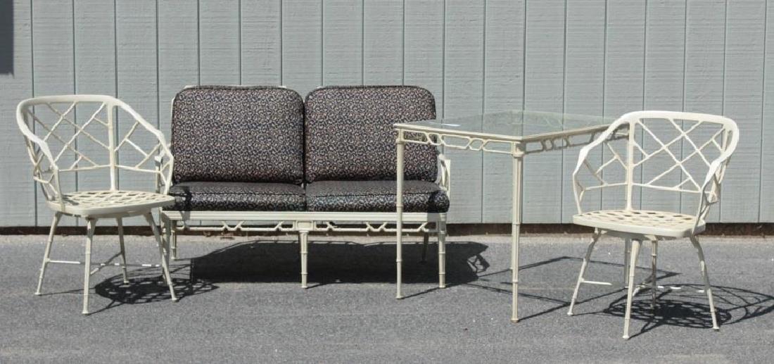 Set of 4 Patio Furniture, Settee, Table & 2 Chairs (1 of 5)