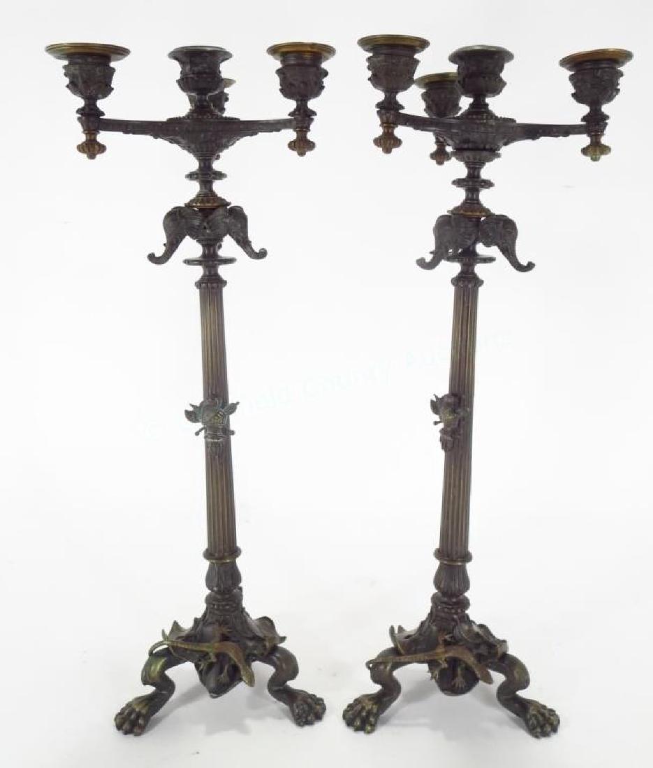 Style of Paillard, 19th C. Bronze Candelabra (1 of 5)