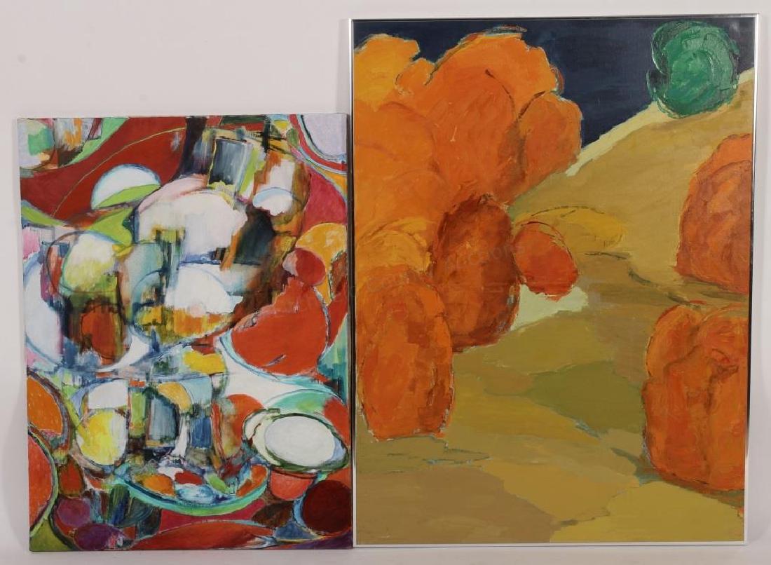 M. Reventlow, Am, 2 Orange Abstracts,O/C (1 of 4)