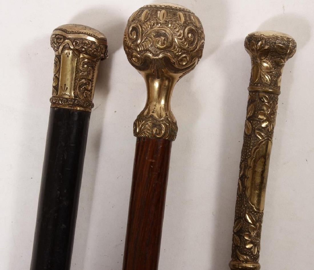 3 Victorian Canes with Gold-Filled Ferarules. (1 of 4)