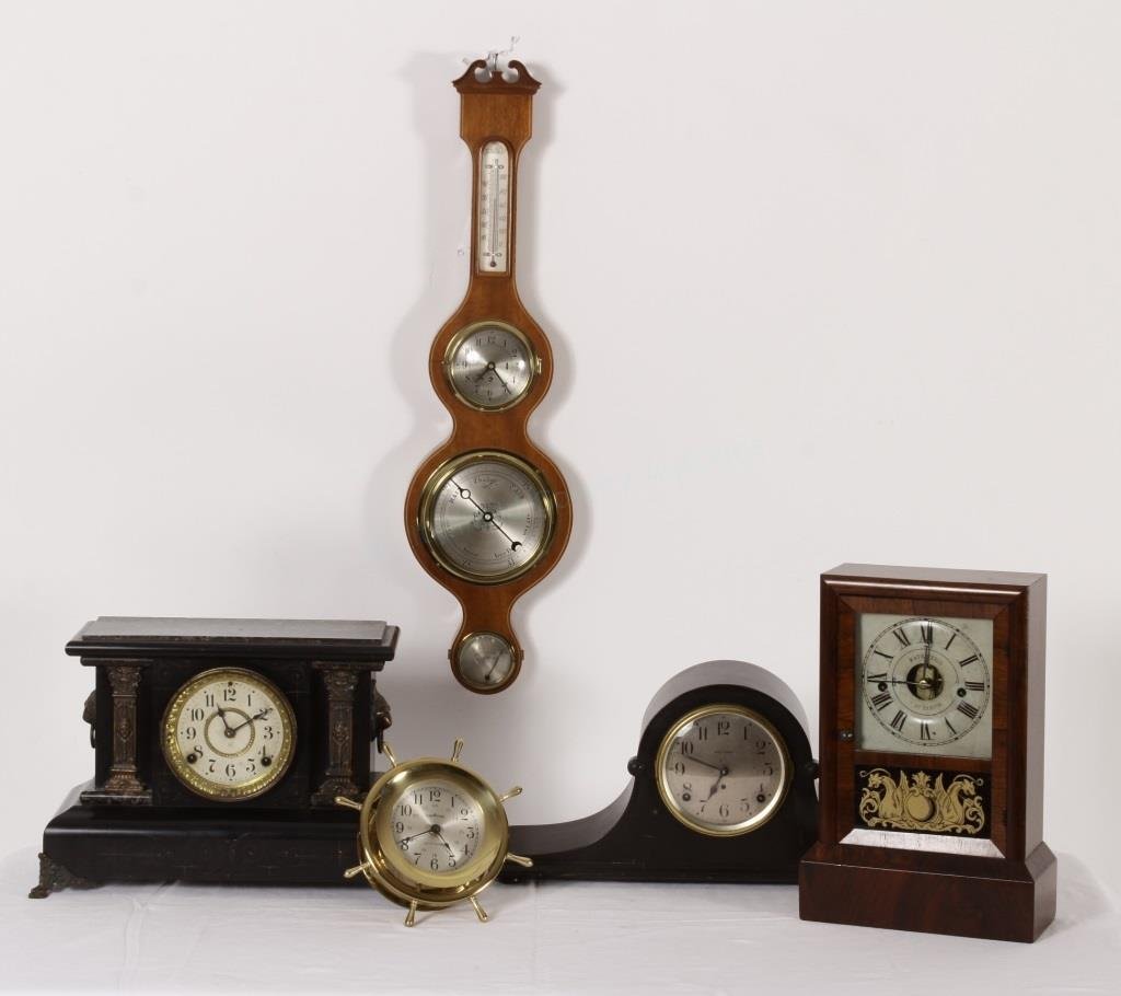 5 clocks,19-20th century, Seth Thomas+ Chelsea (1 of 10)