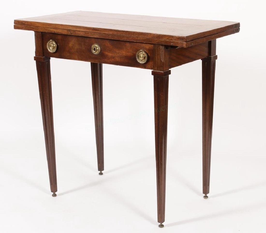 Sheraton Style Flip Top Games Table, 190th C. (1 of 5)