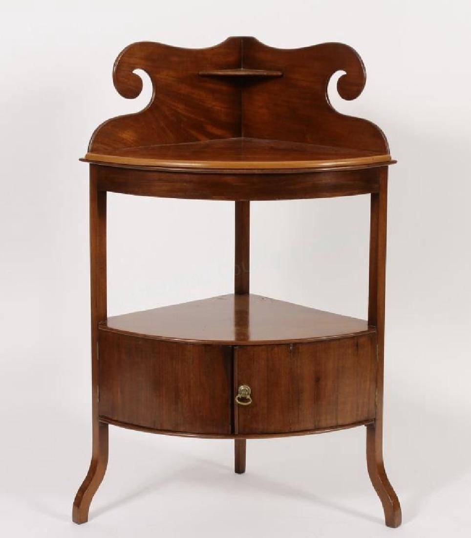 Georgian Mahogany Washstand/Corner Cabinet (1 of 6)