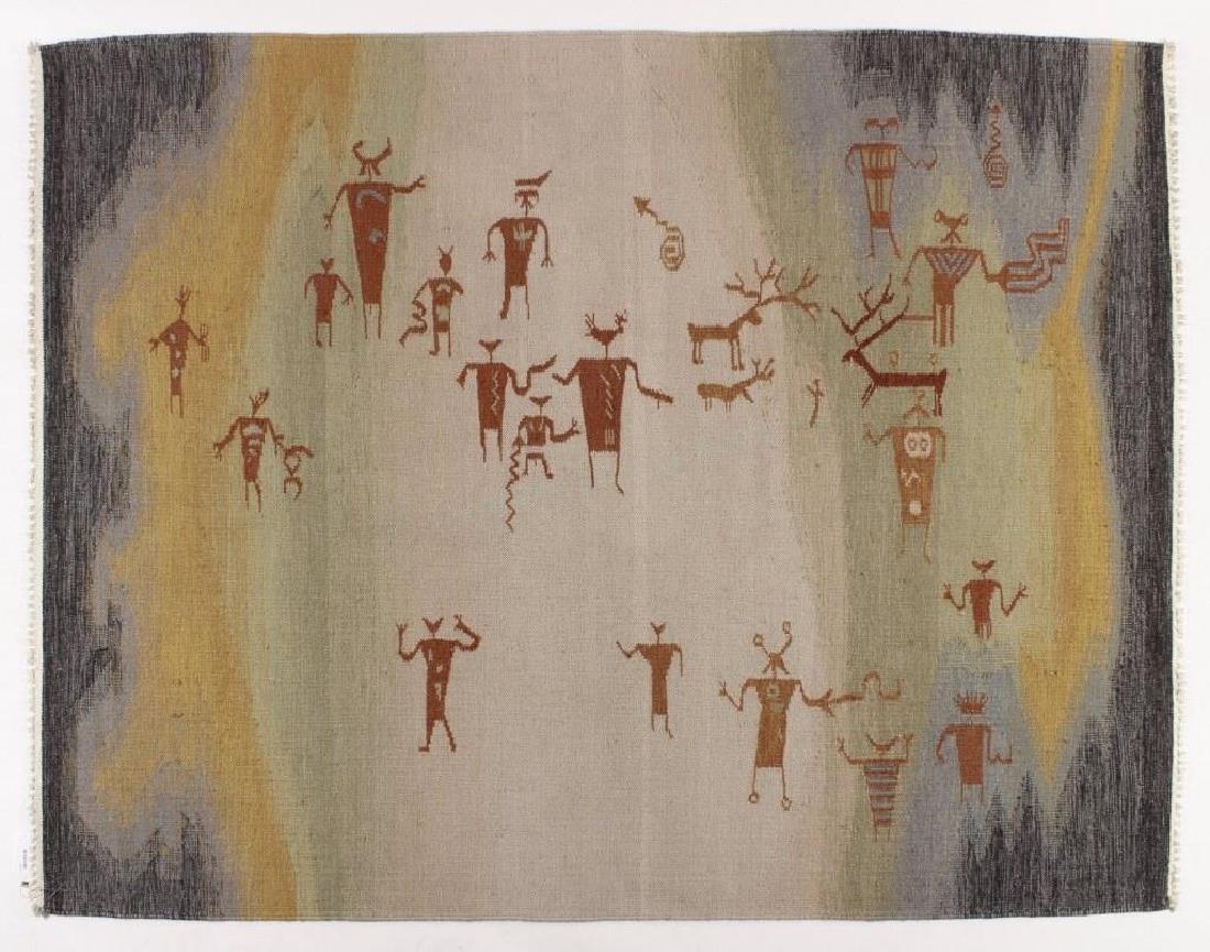 Contemporary Navajo Weaving, Yei Motif (1 of 6)