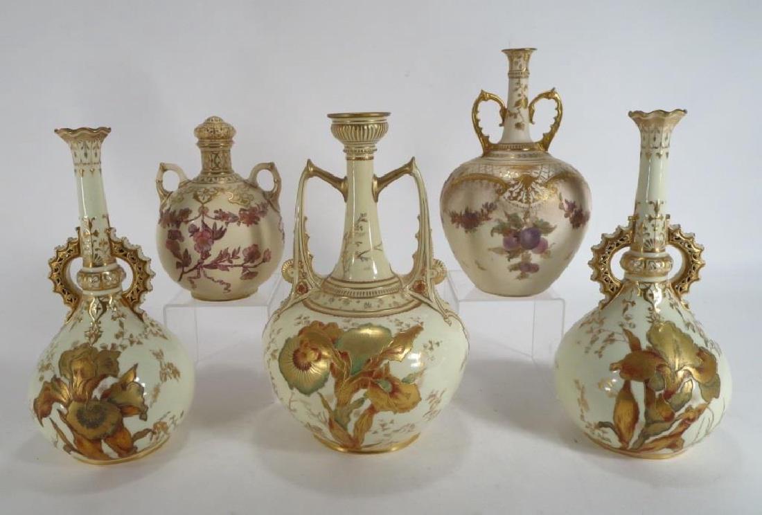 Five Royal Crown Derby Porcelain Vases, 19th C (1 of 7)
