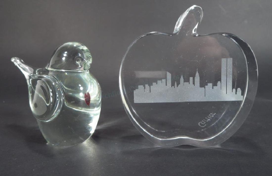 Lalique and Cartier crystal paperweights 2 pc. (1 of 6)