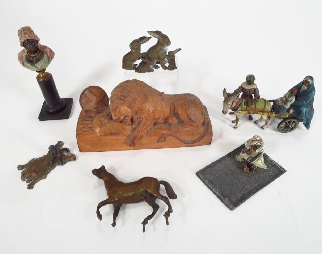 7 Bronze/Metal/Wooden Figurines, 18th-e. 20th c. (1 of 6)