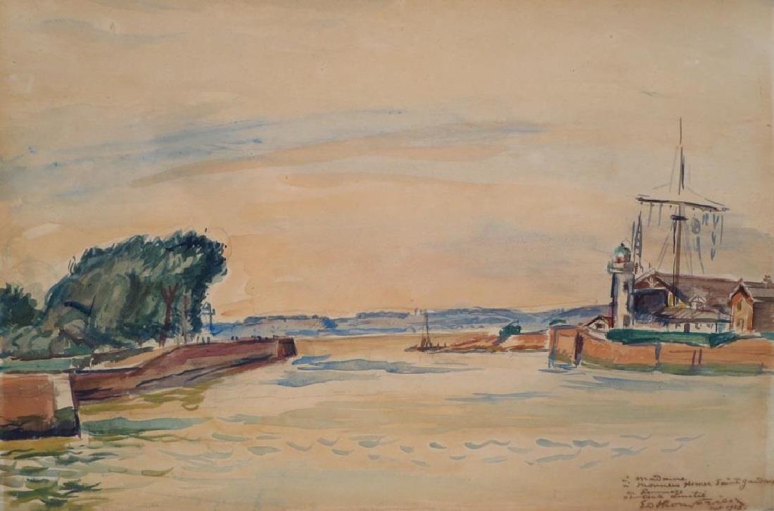 Emile Othon Friesz 1879-1949 Port Honfleur W/C '38 (1 of 7)