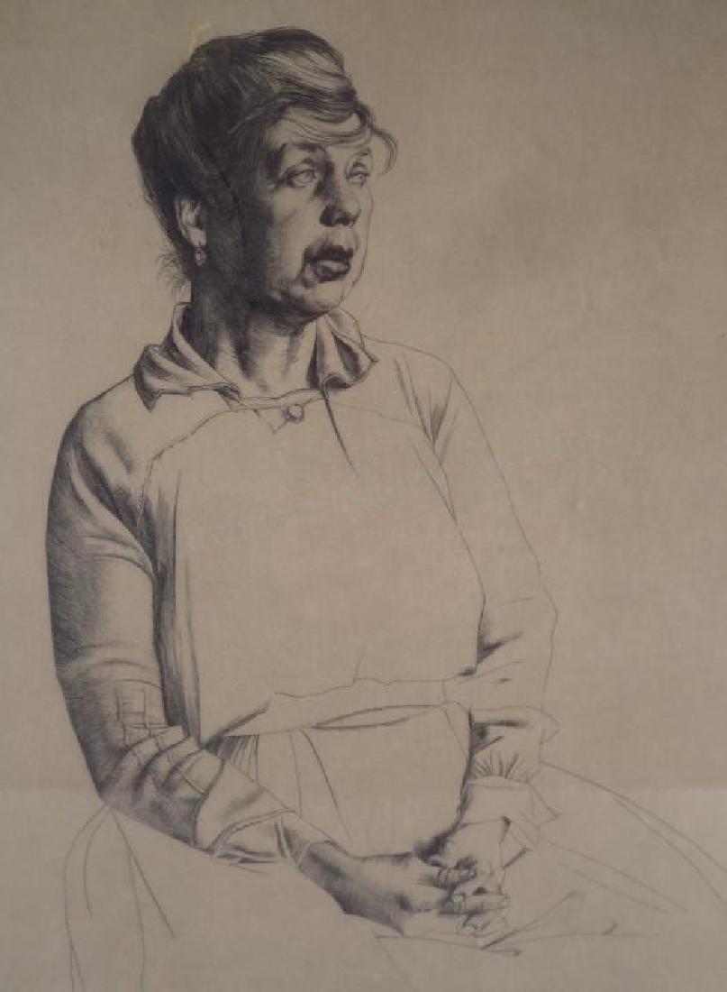 Robert Austin 1895-1973 Seated Woman Etching 1928 (1 of 5)