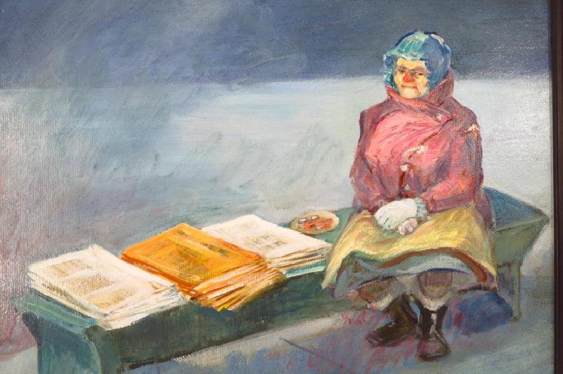 Cecil Bell, Am., 1906-1970, "Paper Seller", O/B (1 of 4)