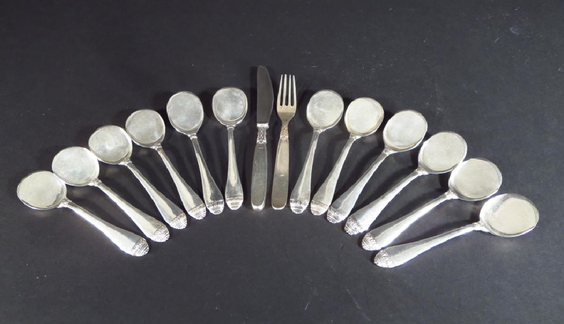 14 Buccellati Sterling Ice Cream Spoons/Fork/Knife (1 of 5)