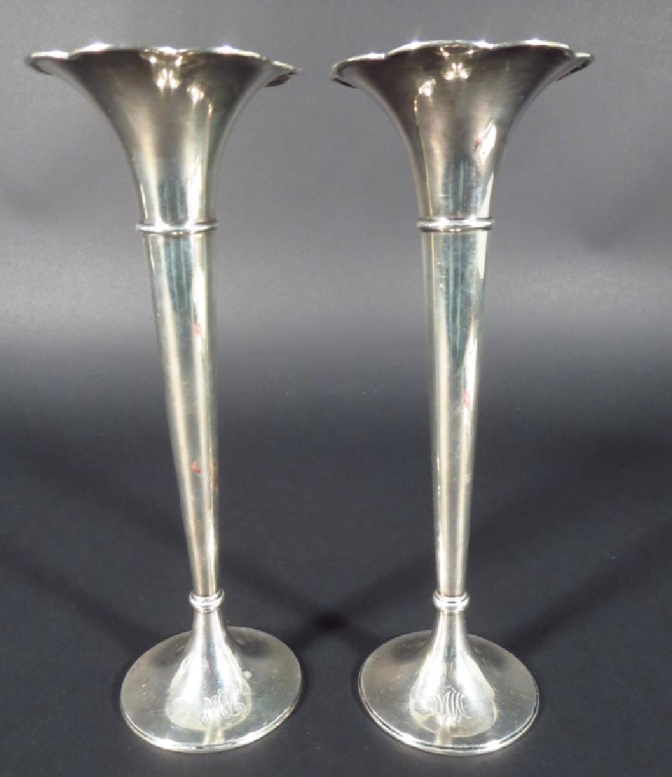 Pr. Tiffany & Co Sterling Trumpet Vases (1 of 5)