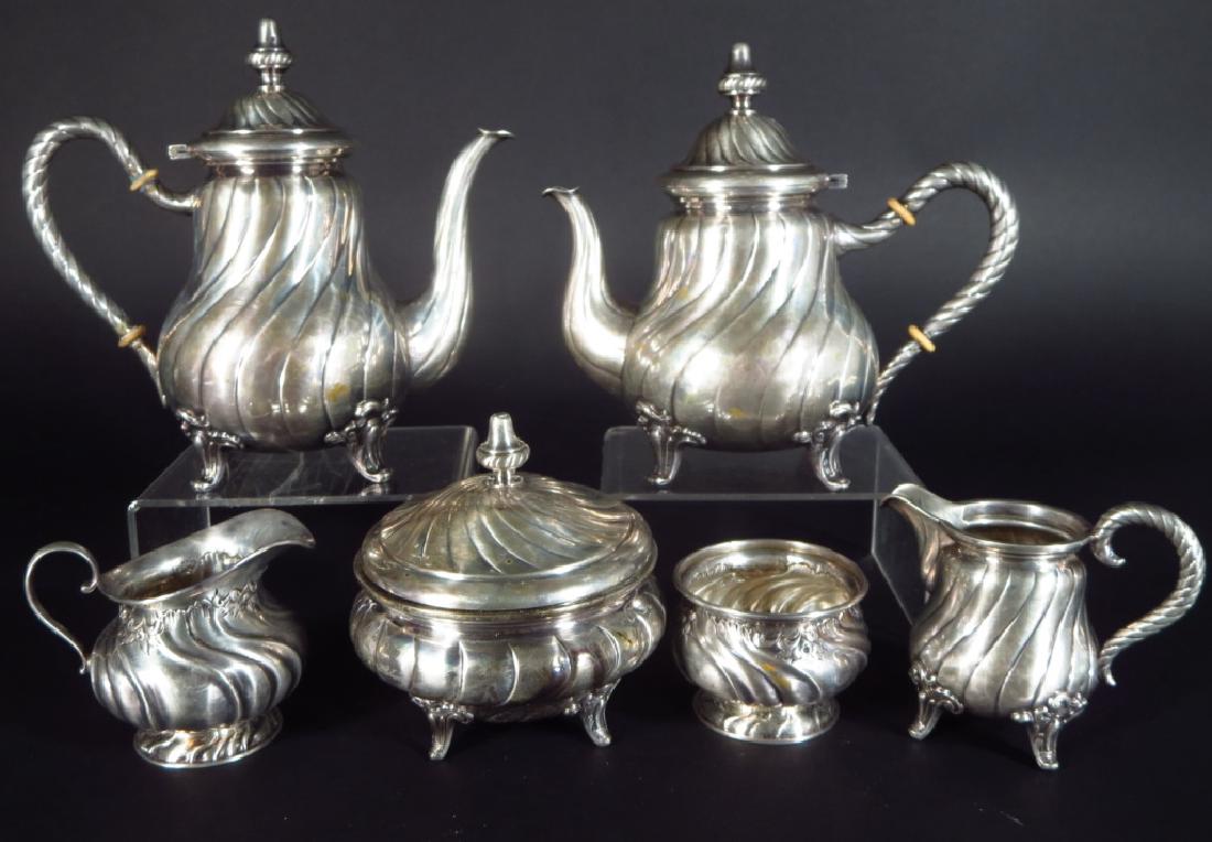 4 pc. .800 Silver Tea Set w/ Additions (1 of 7)