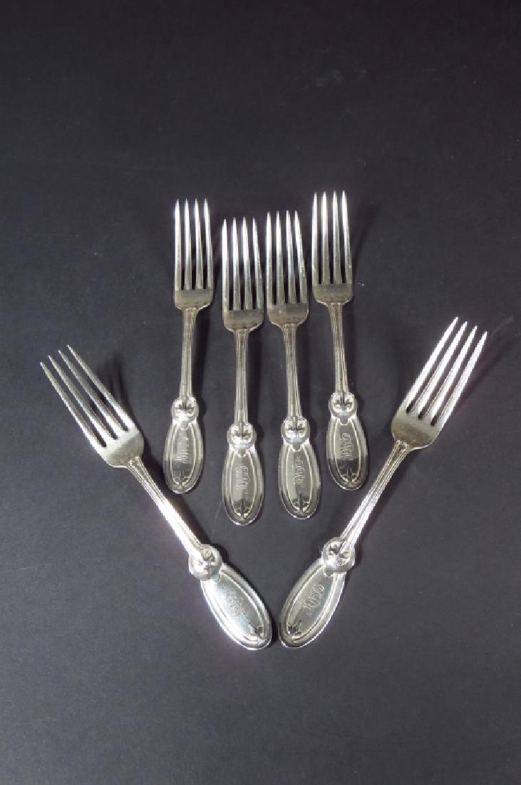 Set of 6 Civil War Era Sterling Silver Forks (1 of 5)