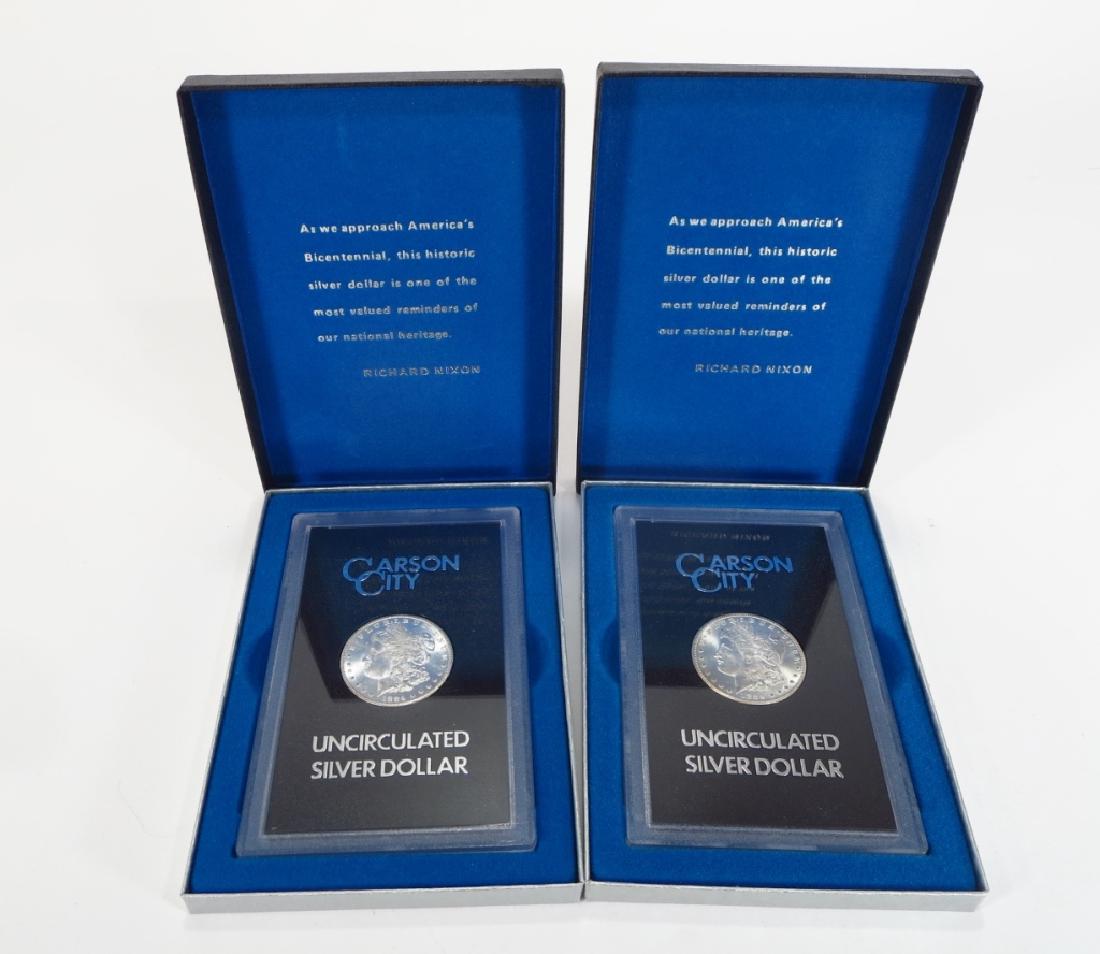 2 1884 Uncirculated Carson City silver dollars (1 of 7)