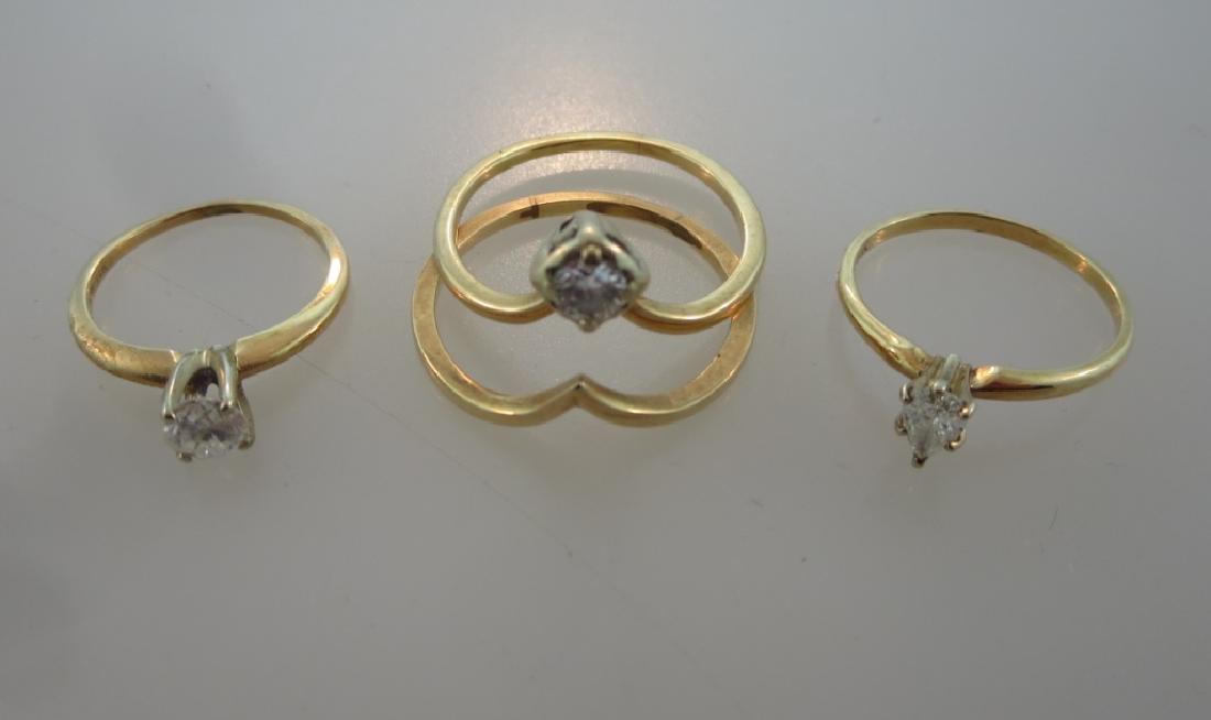 Three 14k & Diamond Rings (1 of 6)