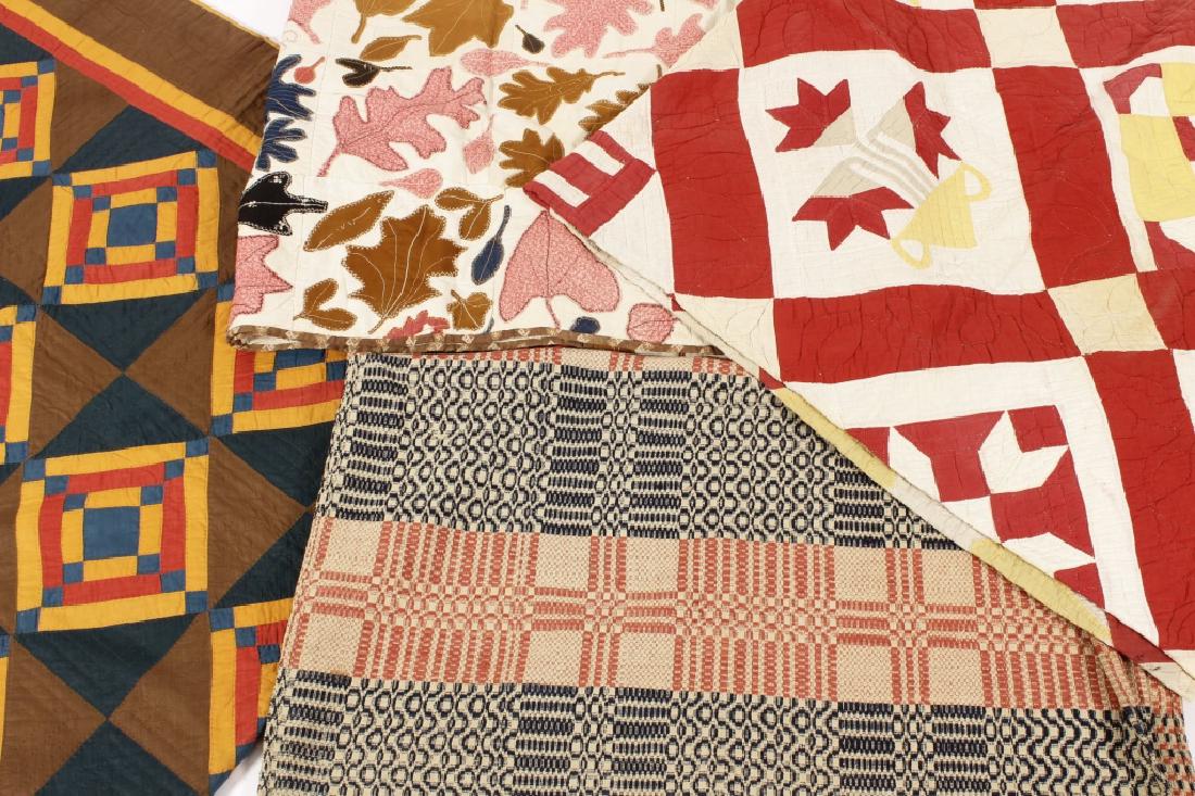 Antique Mennonite Quilt, Coverlet, and Others (1 of 9)