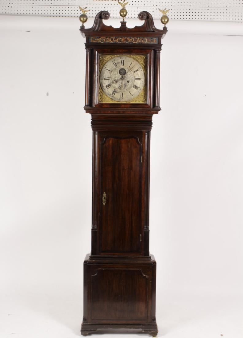 Georgian Long Case Mahogany Clock, 19th C (1 of 9)