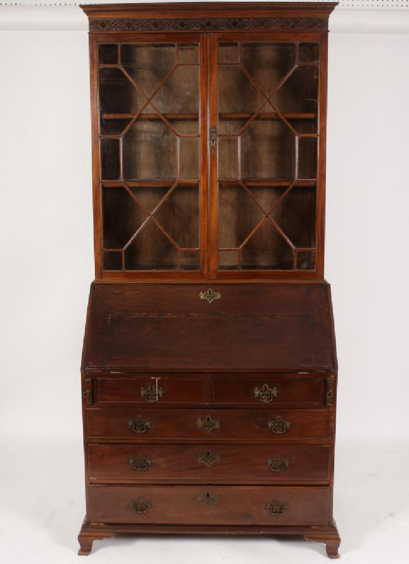 Chinese Chippendale Secretary Bookcase 19th C. (1 of 7)