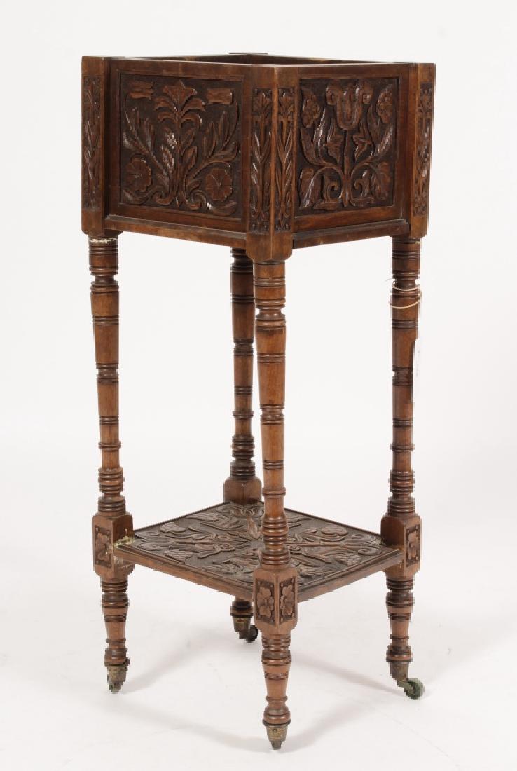 Carved Wood Plant Stand, c. 1900 (1 of 6)