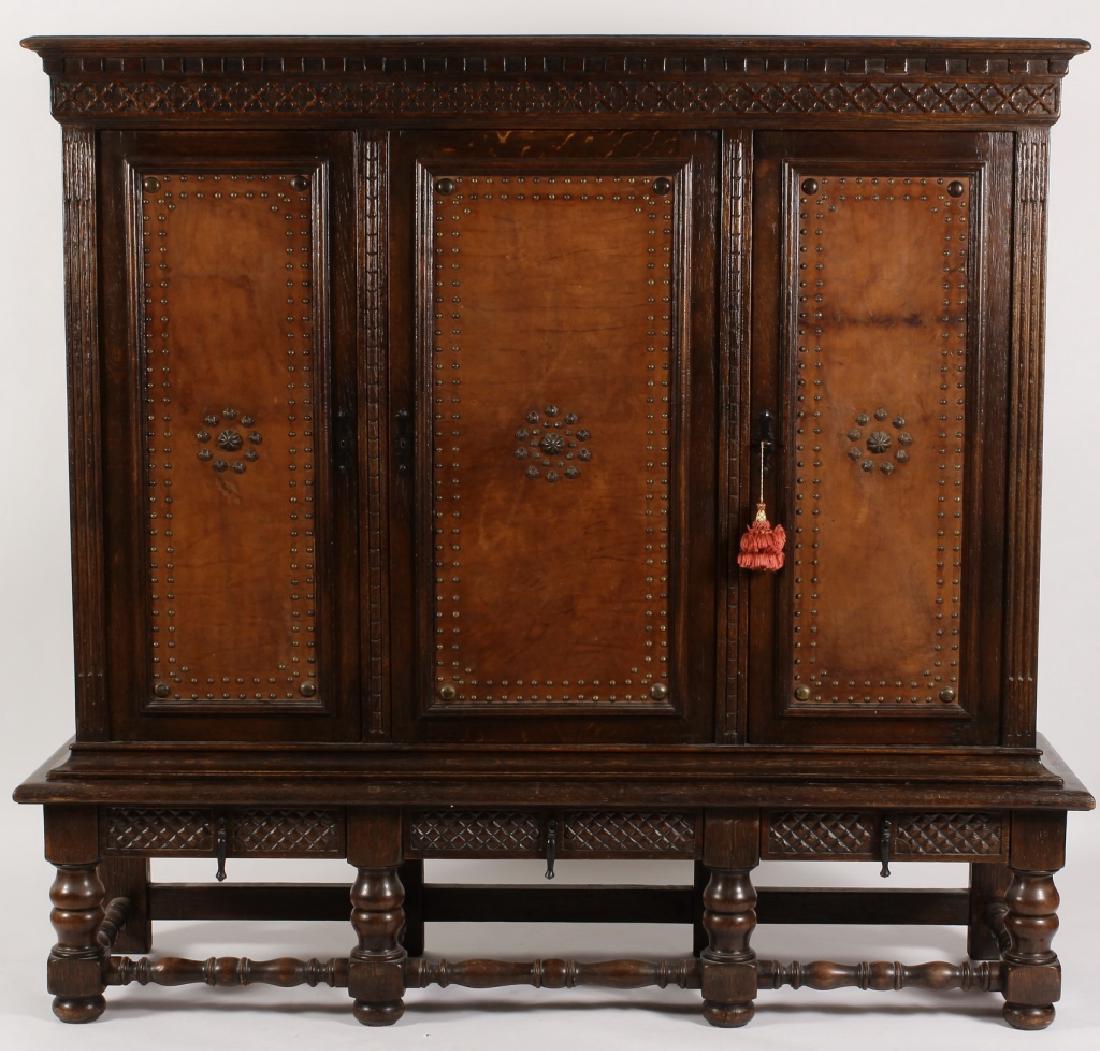 Spanish Provincial Style Cabinet on Turned Legs (1 of 5)