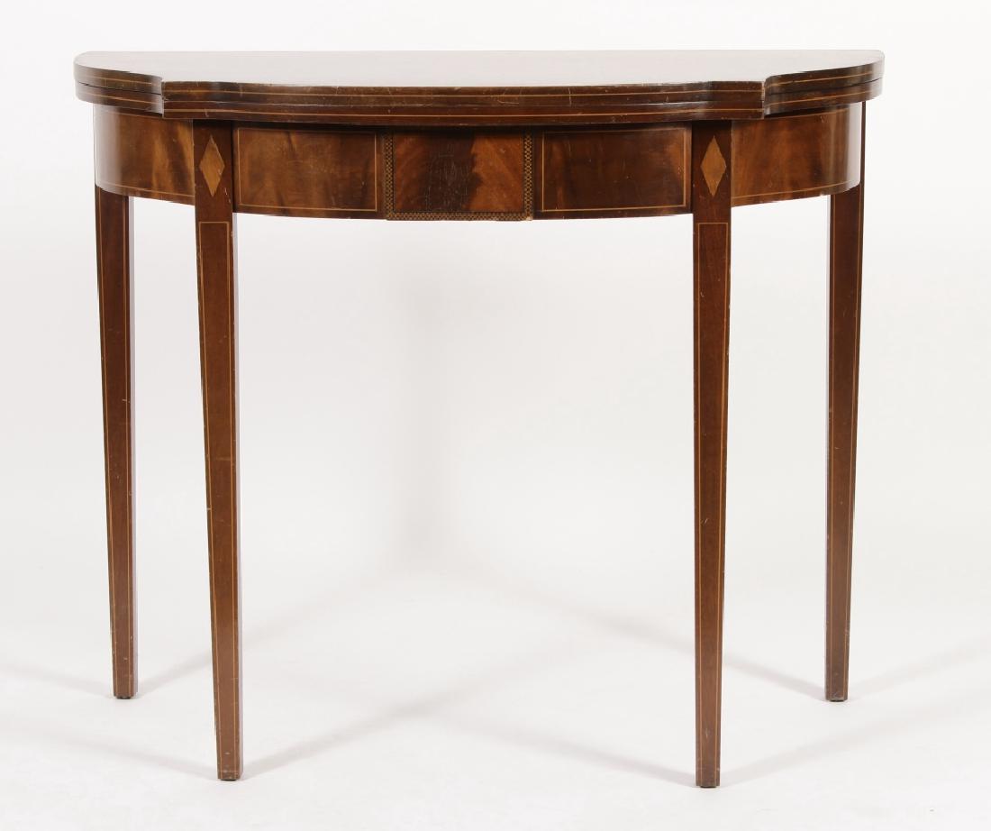 Demilune Flip Top Table with Marquetry Inlay (1 of 7)